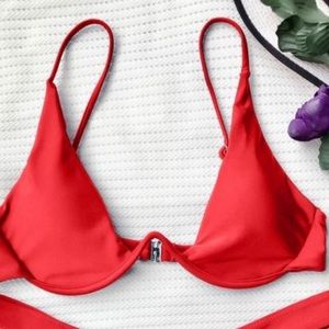 Push up plunge bikini top